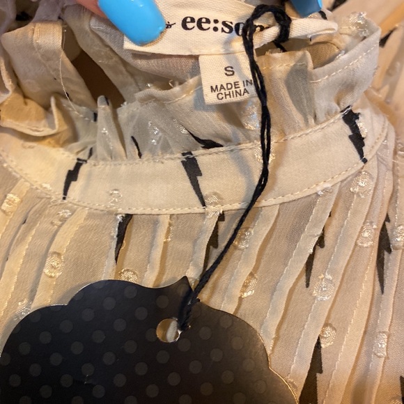 NWT ee:some Lightening Bolt Tiered Dress |Size Small - Picture 9 of 12